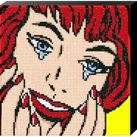 레트로로맨스 행복한 눈물 캔버스 보석십자수 25x25