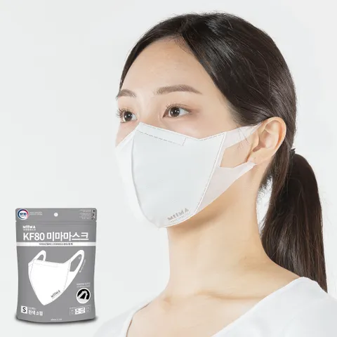 미마 보건용마스크 소형 KF80 흰색 30개입