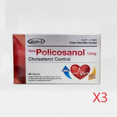 [해외직구]오리진에이 폴리코사놀 12mg 60정-3개