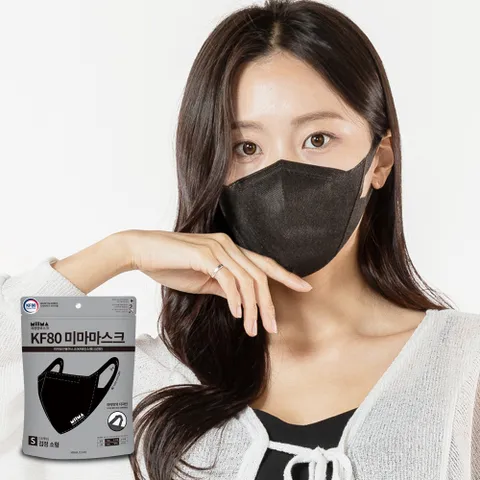 보건용마스크 소형 KF80 검정 30개입