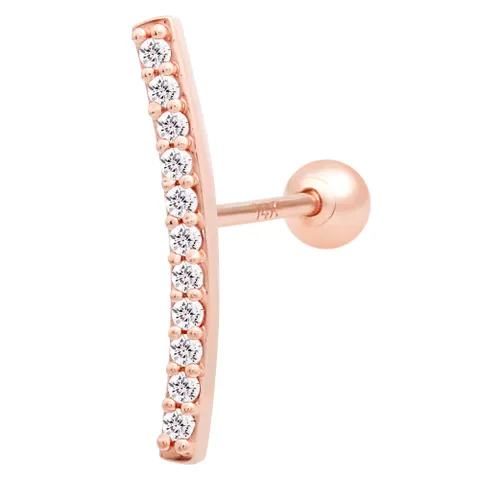 [미니아트] 14K 골드핀 아칭 심플 데일리 스틱 이너컨츠 트라거스 피어싱