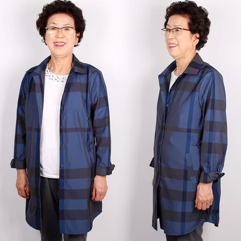 체크점퍼자켓 할머니옷 추석선물의류 중년여성 아우터