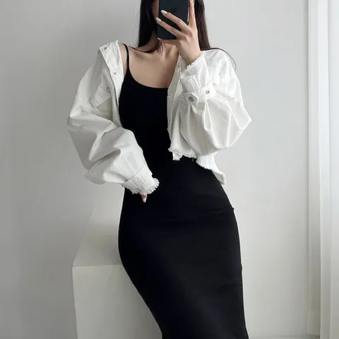 [브리치]  / 여성 간절기 아우터 코튼 루즈핏 크롭 숏 야상 점퍼 3