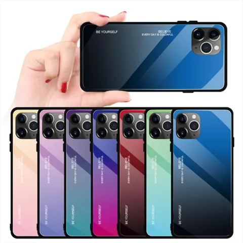 아이폰13 PRO MAX MINI 그라데이션 강화유리 폰케이스