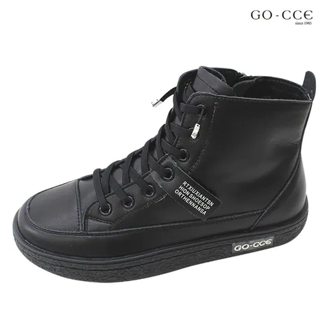 여성 하이탑 기모 스니커즈 GZA5043 블랙 3cm