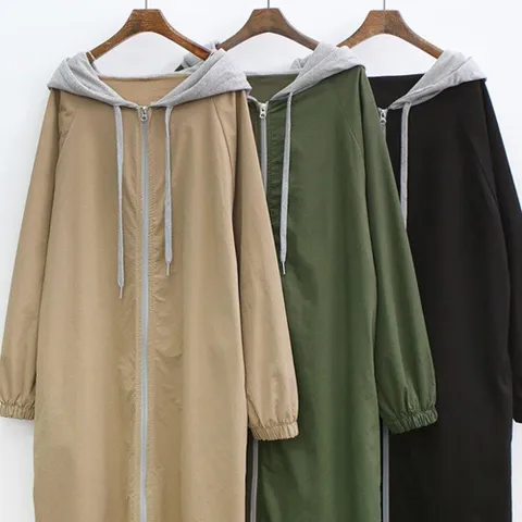 빅사이즈 옷 데일리 후드 롱점퍼 109E727S 여성