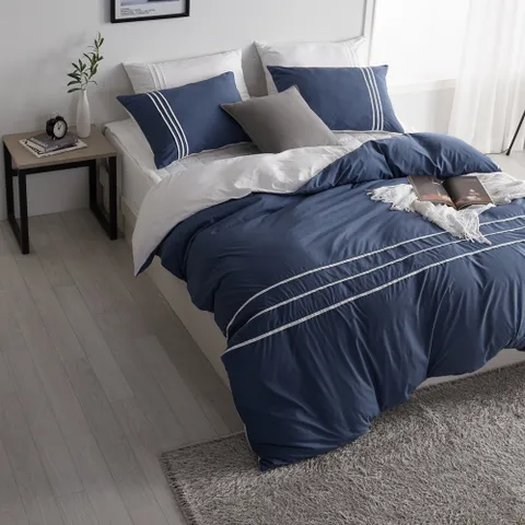 에스데코 LEO마이크로화이바 진드기방지 호텔침구풀세트SK 블루