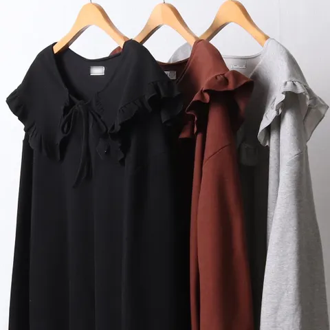 세일러 프릴 원피스 110F525S 빅사이즈 여성