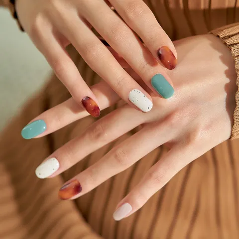 엣지유 흑당봉봉쇼콜라 붙이는 셀프 젤네일