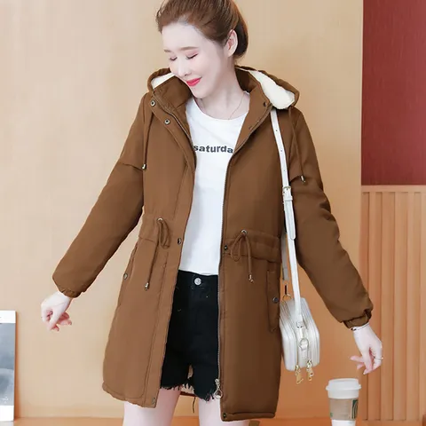 [아임럭시]셰일러[685]-보아 퍼 안감 배색 후드 탈부착 하프 코트