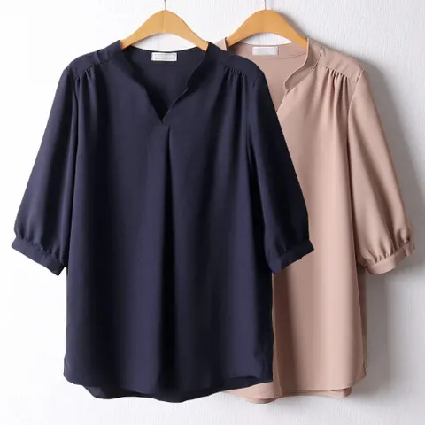 OL 속삭임오픈넥블라우스F188H109 여성 빅사이즈