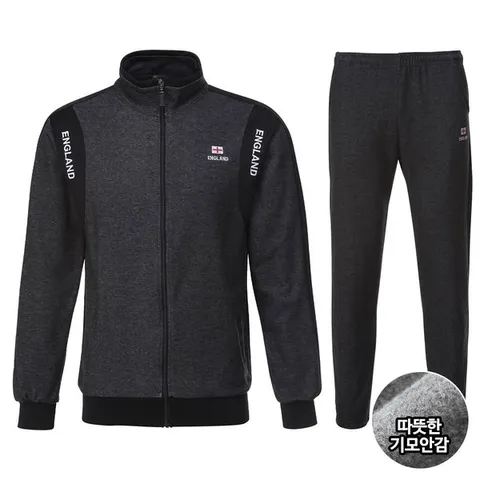 [하프클럽/코디제이]남자기모트레이닝복세트 기모면영국기세트 기모오픈세트 기모츄리닝세트빅사이즈 스포츠 상하의 세트