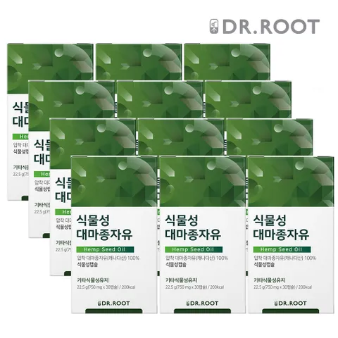 냉압착 대마종자유 햄프씨드 오일 30캡슐 12박스 식물성캡슐