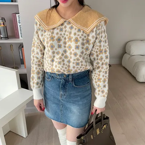 [하프클럽/쮸샵 ]꽃 러 니트