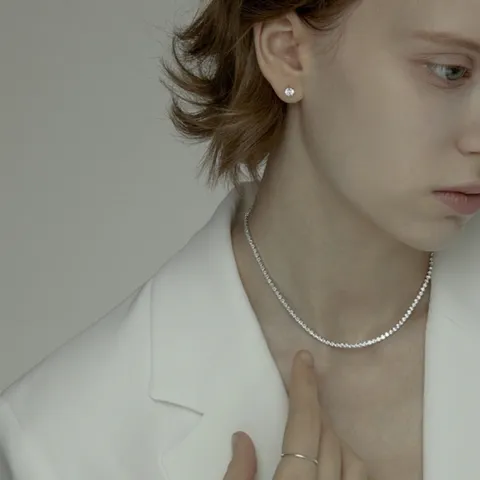 [제이그레이슬렛]Shallow Tennis Necklace