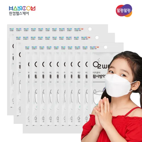 한컴라이프케어 오투웨어 이지퓨어 황사방역용 미세먼지마스크 KF94 소형 화이트 30매