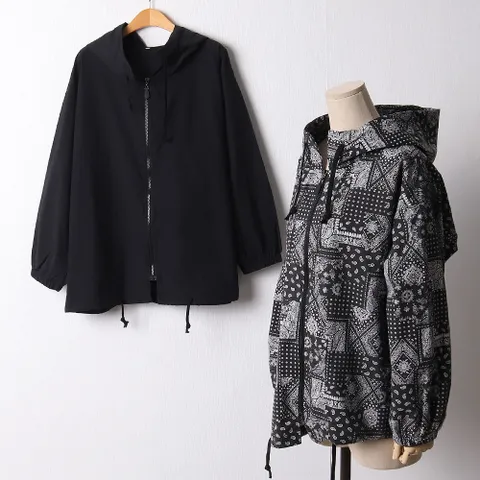 빅사이즈 110 코튼후드바람막이점퍼 DMNF385