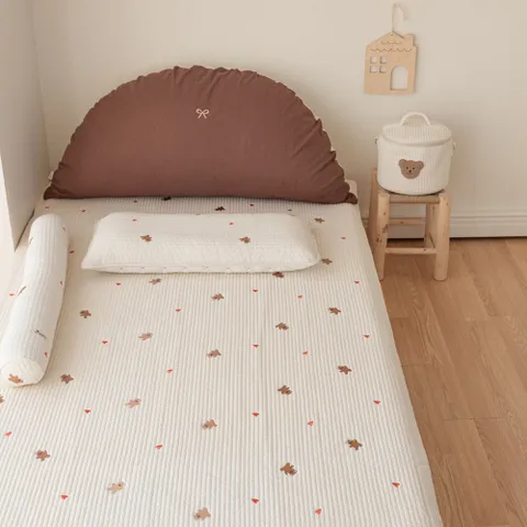 순수 순면 줄누빔 침대 패드 (아기침대용/유아특대형/슈퍼싱글SS/퀸Q)