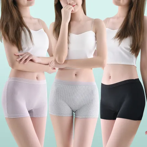 여성 드로즈 3매 사각 네모 팬티 속옷 노라인 심리스 여자 데일리 골지