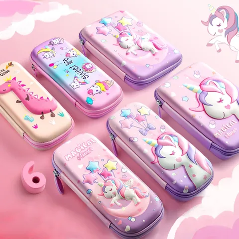 캐릭터 유니콘 입체 연필 케이스 파우치 필통 케이스