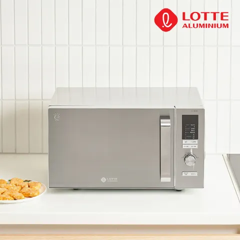 롯데 대용량 무회전 플랫 전자레인지 LE-1923FL 23L [세라믹플레이트/편의점 도시락/간편청소]