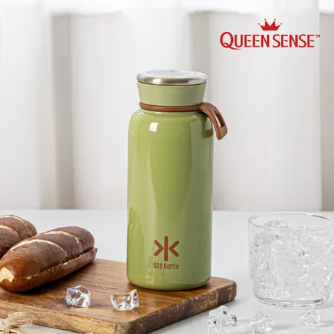 퀸센스 수 스텐 물병 보온 보냉병 450ml 올리브 시즌2