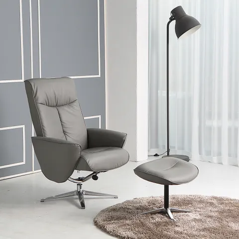 소티디자인 아델 1인용 가죽 리클라이너 의자 발받침포함