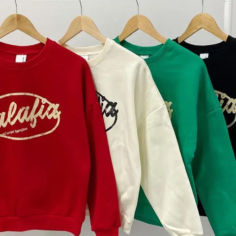 빅사이즈 옷 칼라피아 기모 맨투맨 111E953S 여성의류