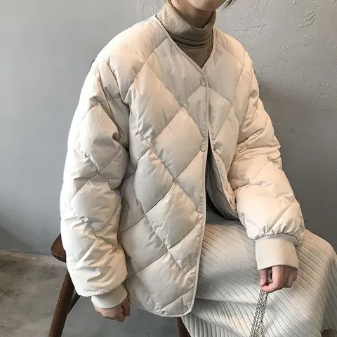 [하프클럽/디애이치]룩스 퀼팅 패딩 자켓