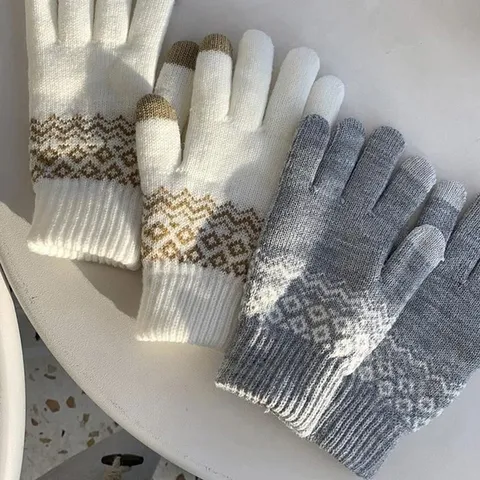 사루 여성 겨울 니트 스크린터치 장갑