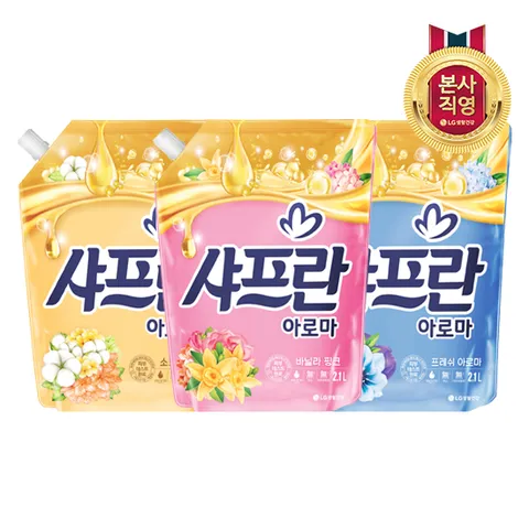 샤프란 아로마 섬유유연제 리필 2.1L x 3개 [3종 택1]