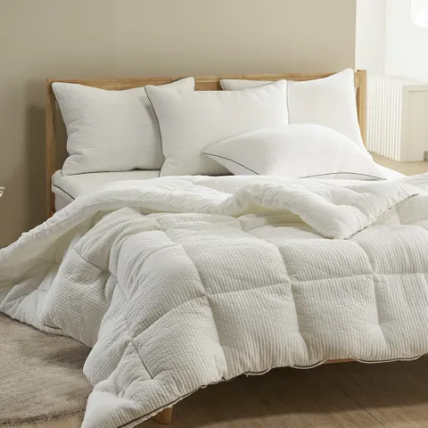 [더와이] 달고나 라이오셀 진드기차단 차렵 이불 베개세트 Q