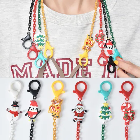 크리스마스 시리즈 아크릴체인 어린이 마스크줄 스트랩 분실방지끈 고리