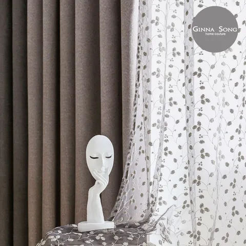 [지나송] 로첼라 자수 암막커튼 풀세트