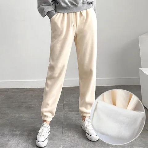 [하프클럽/비비드글램]로안 밍크기모 조거팬츠 4color / 겨울 코듀로이 융털 바지