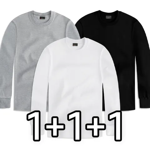 [MNC] 1+1+1 남녀공용 탄탄라운드 20수긴팔티 MDLT809UN