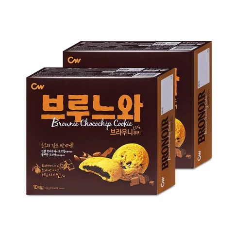 CW청우 브루느와 브라우니 쿠키 165g x 2개