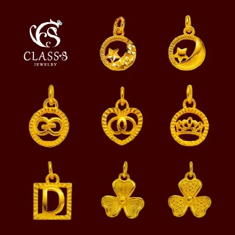 순금24K CHU 디자인4 별 하트 크로바 선물 펜던트 3.75g