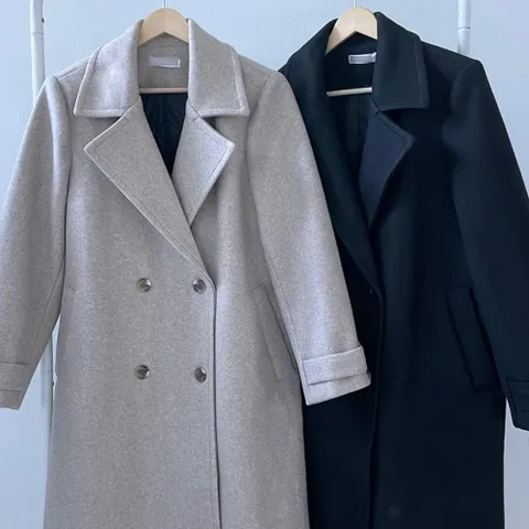 산드로 더블 롱코트 112G194S 빅사이즈 여성의류