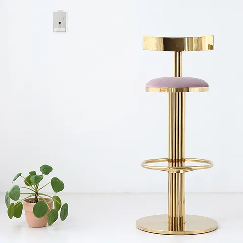 [리퍼브상품/조립완료] 마켓비 DYNERO 회전바의자 FS0010CH 핑크 (서울/인근경기지역 직배송)