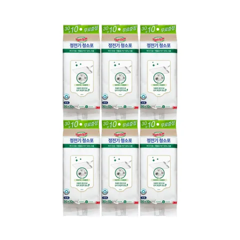 정전기 청소포 대형 40매 x 6개 밀대청소포 리필
