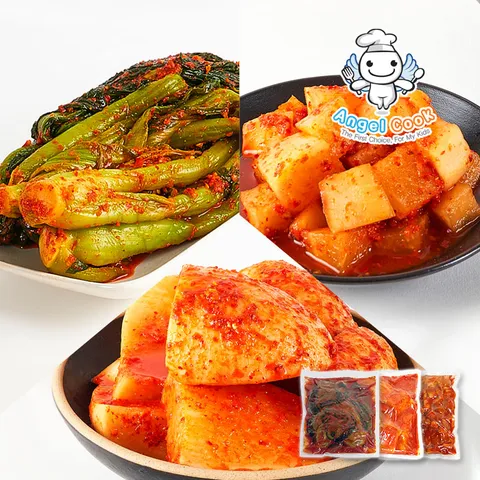 깔끔한 남도의참맛 별미가 여수 돌산갓김치+석박지+깍두기 3종