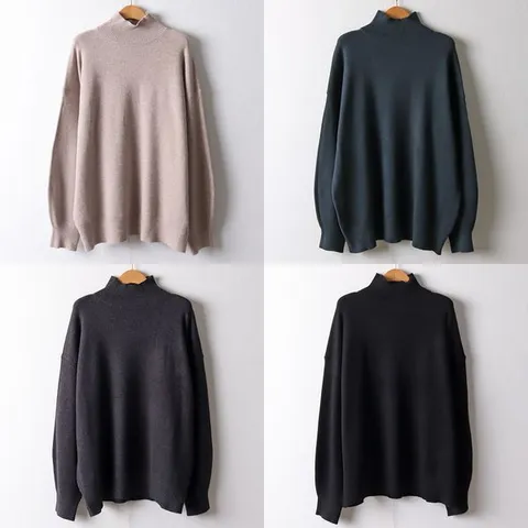 [하프클럽/아이우먼]빅사이즈 반폴라 캐시미어 니트 티 APF865 부드러움짱