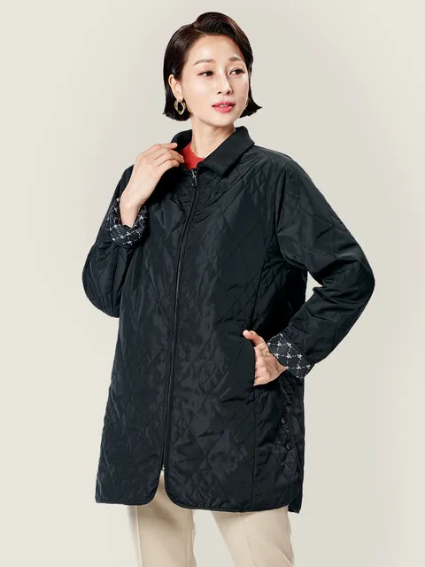 [마담엘레강스] 시그니처 리버시블 퀼팅 재킷 K234JK01