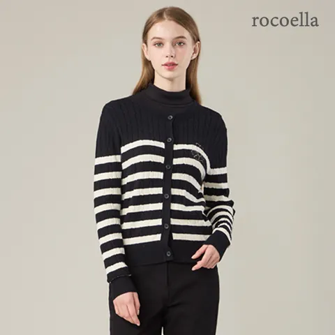 [로코엘라] 루페 스탠다드핏 여성 케이블 가디건