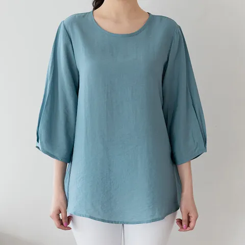 아이우먼 무지인견훌블라우스 BZE048M205 빅사이즈