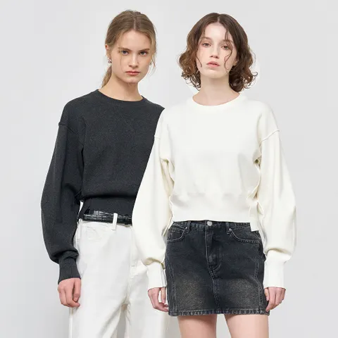 WOMAN 스트럭처 니트맨투맨 [2COL]/WBE1L05505