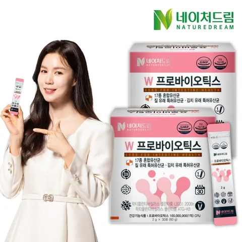[네이처드림] W프로바이오틱스 2g x 30포 60g 2박스