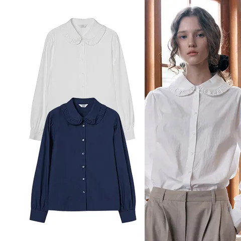 Embroidery Frill Collar Blouse VC2512BL501V