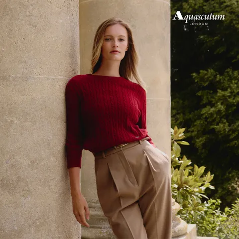 1-7 아쿠아스큐텀 25FW 이집트 기자코튼100 케이블 니트 3종